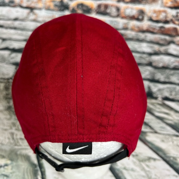 Vtg 90s Nike Red Lightweight Cycle Running White Tag Hat - Picture 2 of 4